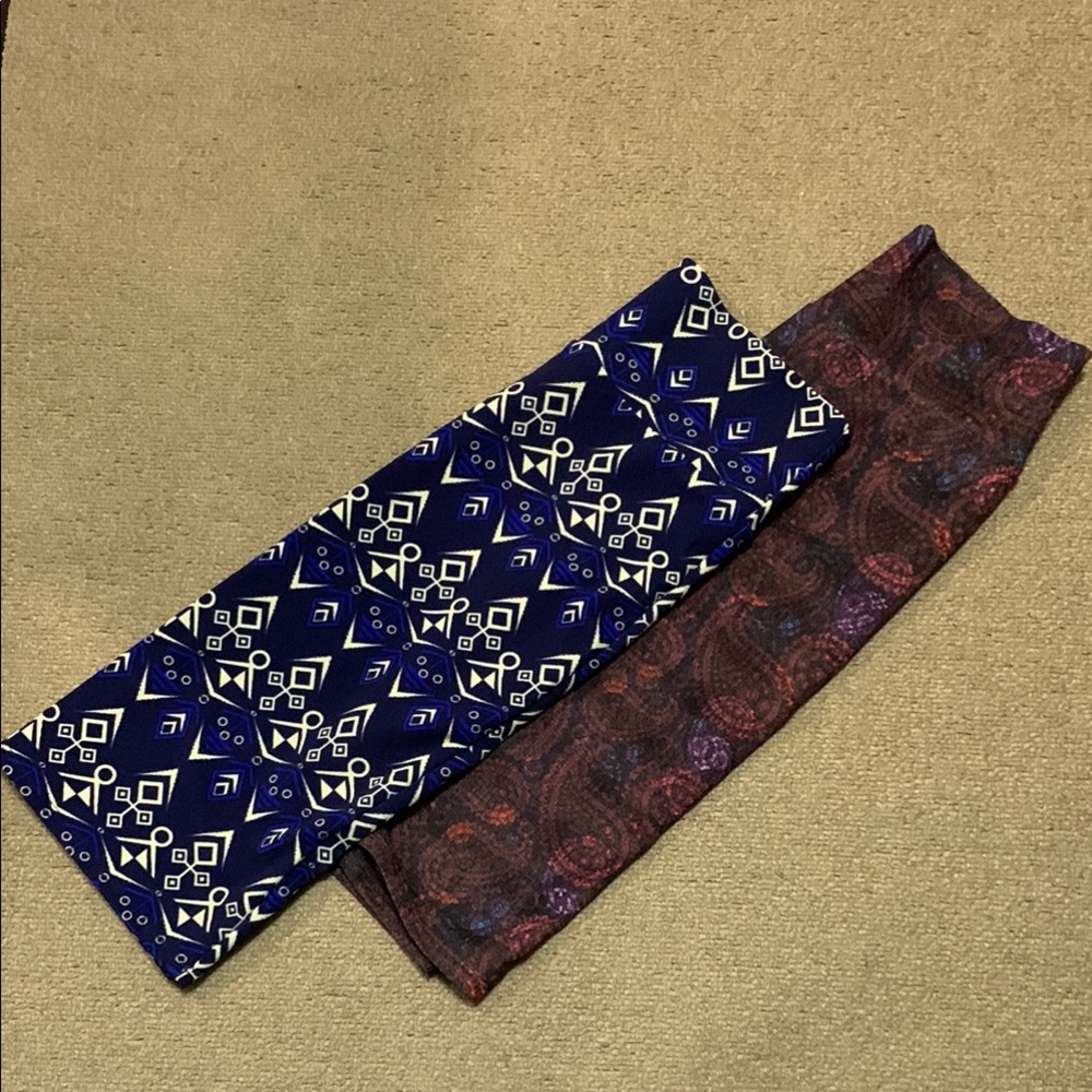 Blue and Purple Patterned Skirts- LulaRoe Small